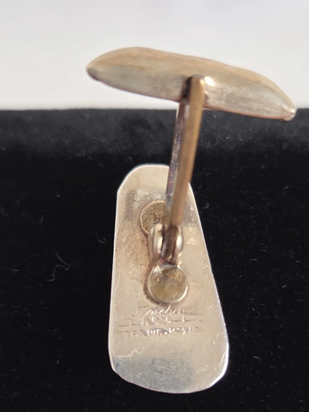 Vintage Sterling Silver Shoe Cufflinks And Tie Pin Made In Mexico
